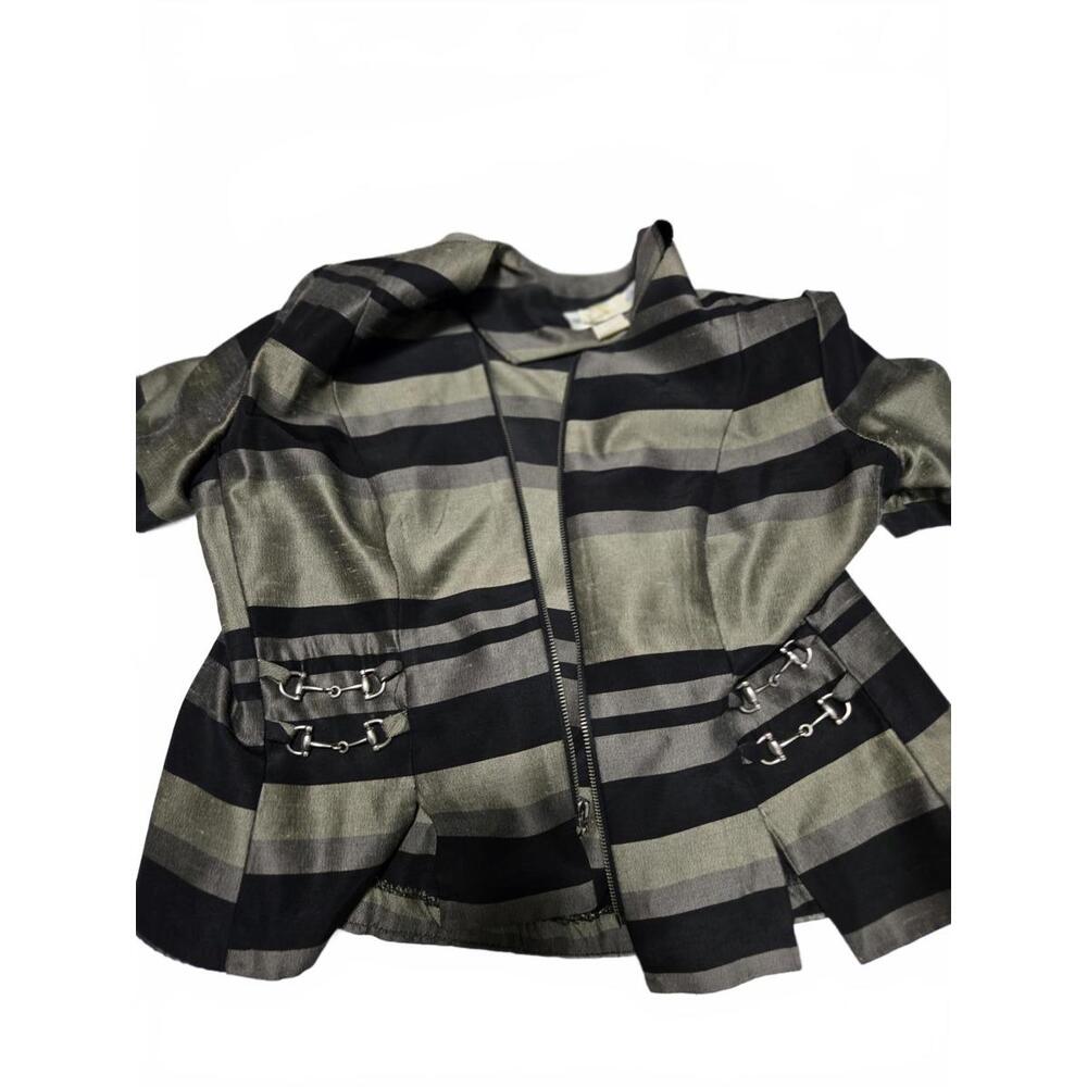 Betsy’s Things Striped Short Sleeve Blouse Women’s Medium